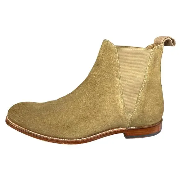 Grenson Men’s Nolan Made In England Tan Suede Chelsea Boot Size 9 US 10